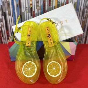 NIB Katy Perry Lemon Jelly PVC Sandals